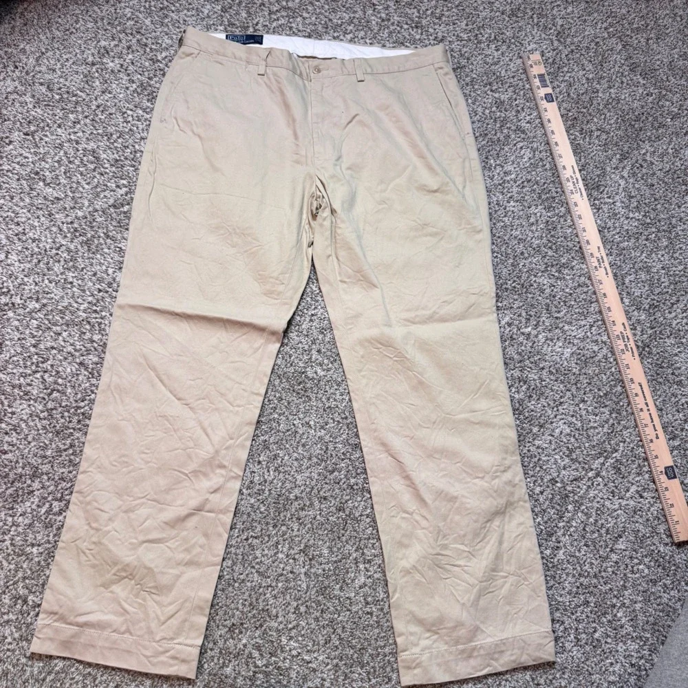 Polo Ralph Lauren‎ Men's 40x31 Beige Chino Pants Trousers Classic Fit Flat Front